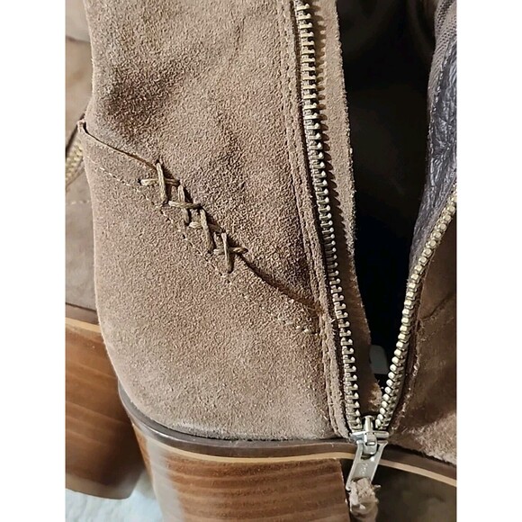 Steve Madden Designer Womens Boots Shoes Leather Suede LASSO Taupe US Size 10 M - Picture 10 of 11